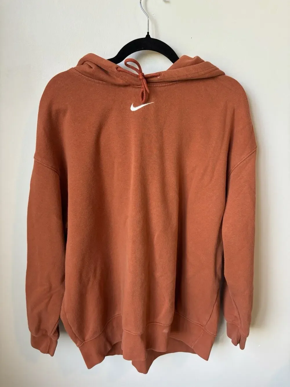 Nike Center Swish Vintage Orange Hoodie Women Size Large